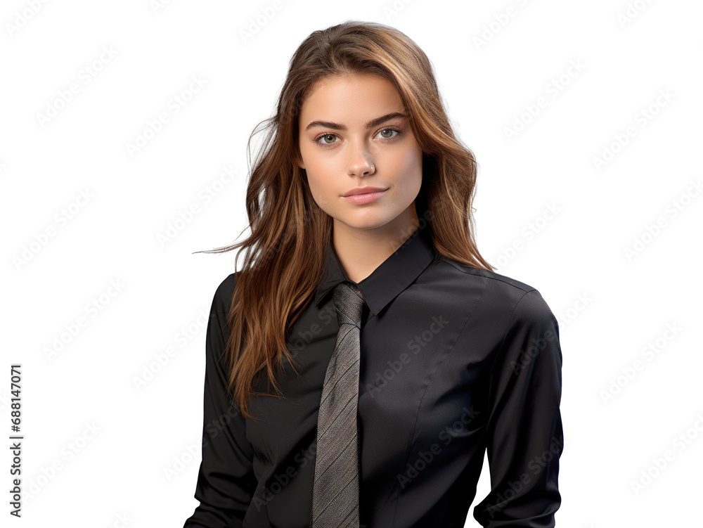 Canvas Prints Confident Businesswoman Portrait on Transparent