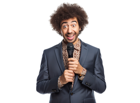 Funny actor, presenter or stand-up comedian, cut out