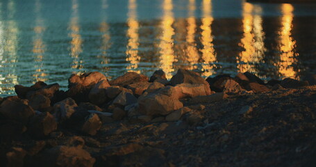 Blue Sea or Blue Water Surface Bokeh