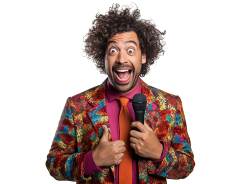 Funny actor, presenter or stand-up comedian, cut out