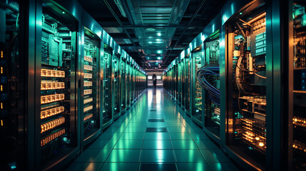 Securing Digital Assets: Explore Robust Server Room Security in Action. Generative AI.