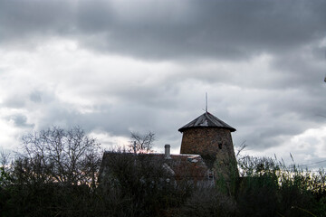 Building of an old windmill in Tiszasziget