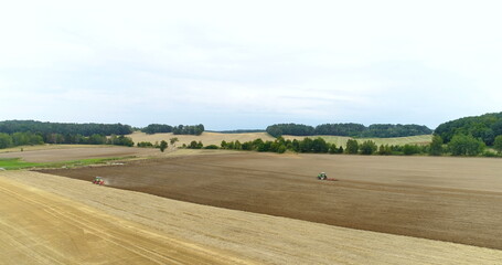 Fototapeta na wymiar Plowing field - 4K agriculture background