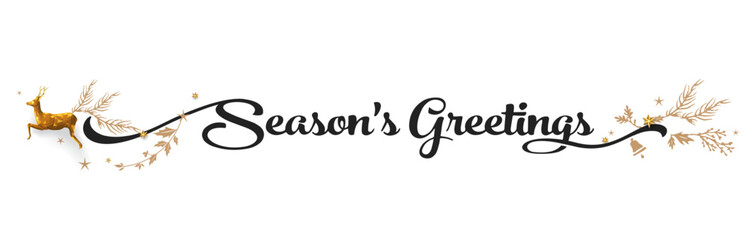 Season greetings typography composition. Decorative design element for postcards, prints, posters