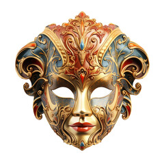 Beautiful Venice carnival mask on transparent background