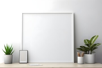 Room with Blank Picture Frame 