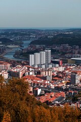 Fototapeta na wymiar aerial view of Bilbao city, basque country, Spain. travel destination