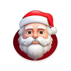 Cartoon Style Santa Claus Icon