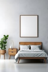 Room with Blank Picture Frame 