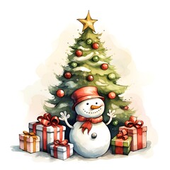Beautiful Christmas Tree Illustration