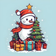 Beautiful Christmas Tree Illustration
