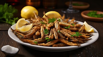 Hamsi tava, also known as fried anchovies, is commonly used in turkey - obrazy, fototapety, plakaty