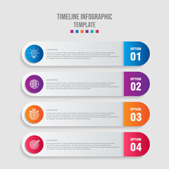 Business concept with 4 options, steps or processes. Infographics design vector and marketing icons