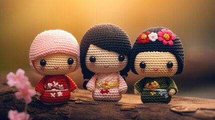 Crocheted girls