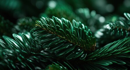 Naklejka na ściany i meble closeup of a christmas tree,