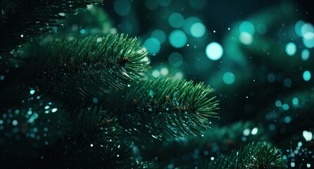 Fototapeta premium closeup of a christmas tree,