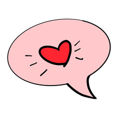 heart with bubble