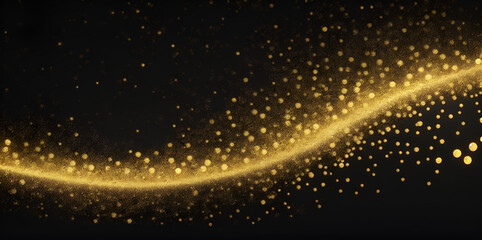 Fototapeta na wymiar Abstract background with sparkling gold bokeh or fireworks. Designed for celebration days. Generative AI