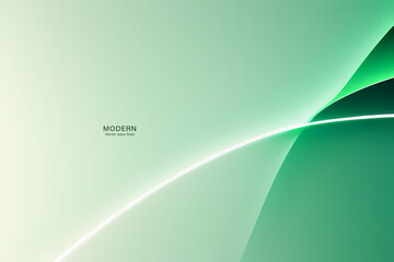 Abstract Green Background. colorful wavy design wallpaper. creative graphic 2 d illustration. trendy fluid cover with dynamic shapes flow.