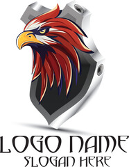 eagle logo with shield 