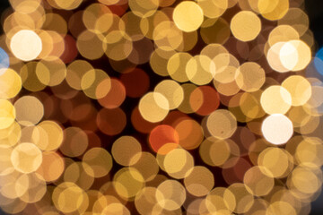 Festive Blurs: New Year and Christmas Lights Create a Magical, Whimsical Ambiance.