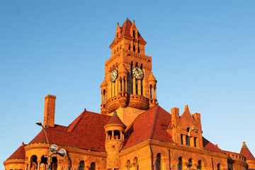 Historic Texas Courthouse at Sunset Center-Aligned