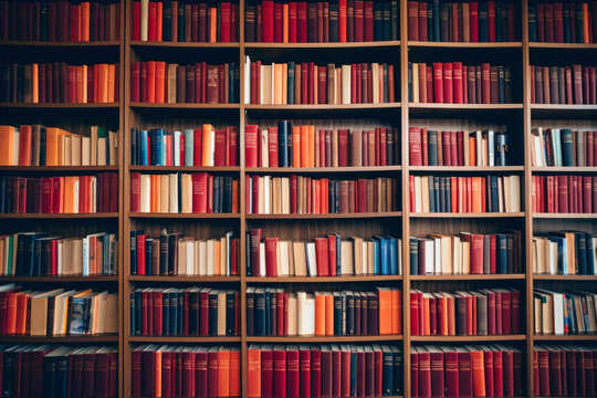 Books. Domestic luxury bookstore. Elegant house with many books, very well decorated.