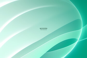 Abstract Green Background. colorful wavy design wallpaper. creative graphic 2 d illustration. trendy fluid cover with dynamic shapes flow.