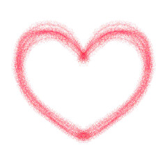 heart made of pink red hearts