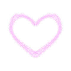 pink heart shape isolated on white