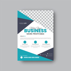Modern square flyer or poster design template.