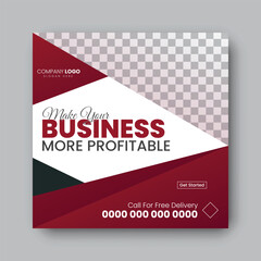 Corporate business square web banner or social media post design template.