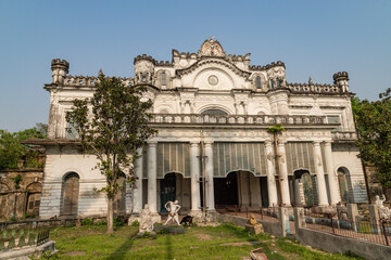 Fototapeta na wymiar The exterior facade of the Wasif Ali Manzil, built by Nawab Wasif Ali Mirza Khan and the erstwhile residence of the Nawab