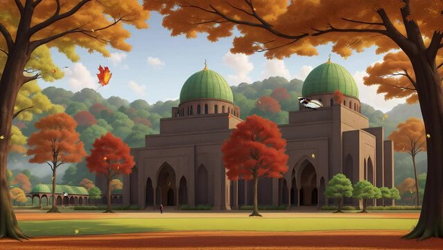 autumn in the mosque
