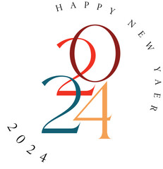 Happy New Year 2024! Vector design 