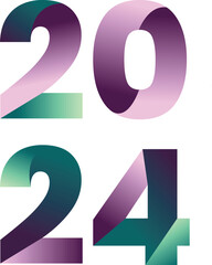 Happy New Year 2024! Vector design 