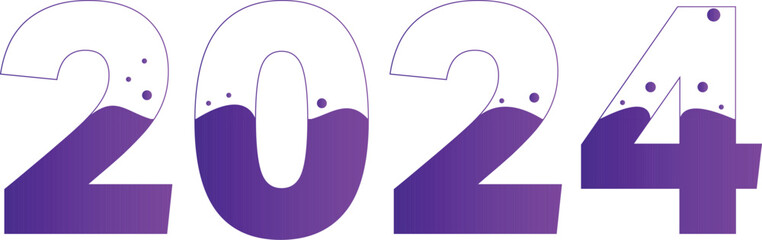 Happy New Year 2024! Vector design 