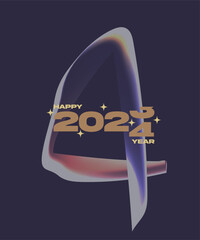 Happy New Year 2024! Vector design 