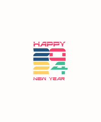 Happy New Year 2024! Vector design 