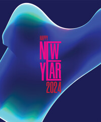 Happy New Year 2024! Vector design 