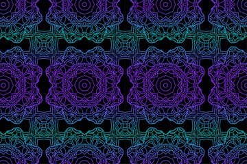 Mandala pattern textile design print bohemian boho batik fabric decorative background abstract india