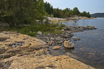 Coast on Klampenborg Island at Kvissleby in Sweden, Europe
