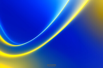 Abstract Yellow Blue Background. colorful wavy design wallpaper. creative graphic 2 d illustration. trendy fluid cover with dynamic shapes flow.