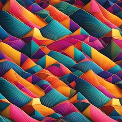 colorful asymmetrical pattern - obrazy, fototapety, plakaty