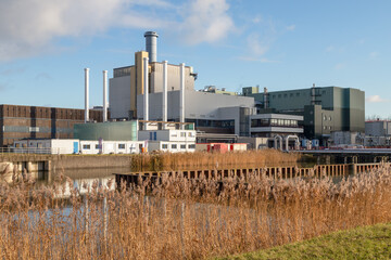 Fototapeta na wymiar Power station of the Vattenfall company in Diemen.