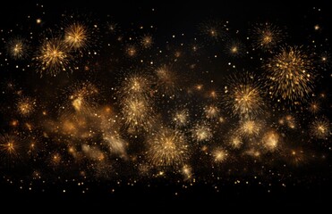fireworks illuminated in the sky against a black background,