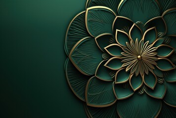 green and gold ornamental background