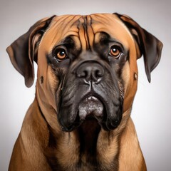 Obraz premium Ultra-Realistic Bullmastiff Portrait Captured on Nikon D850 with 50mm Prime Lens