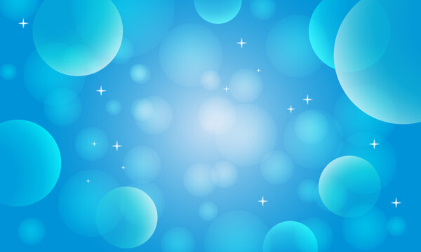 blue bokeh background. blue bubbles.