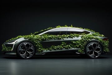 Eco-friendly car made with leaves, generative ai - 688166016